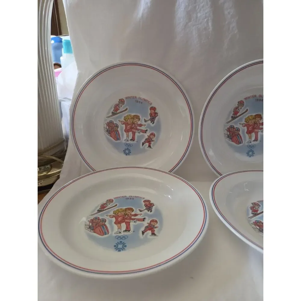 ANCHOR CORELLE LOT 4 CAMPBELLS SOUP Bowl 1984 OLYMPICS